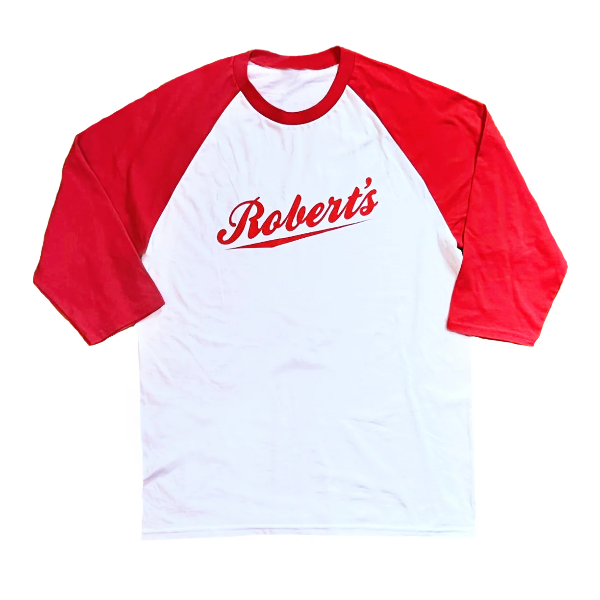 Robert’s Western World baseball T-shirt.