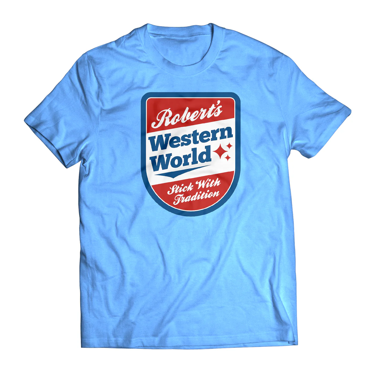 Robert’s Western World tradition T-shirt design.